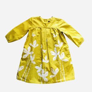 Tea Collection Japan Chartreuse Floral Dress